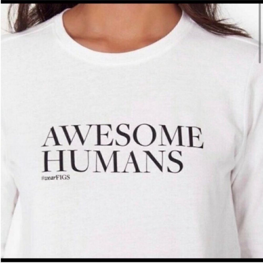 FIGS Awesome Humans Wear FIGS Long Sleeve Tee - Picture 2 of 8